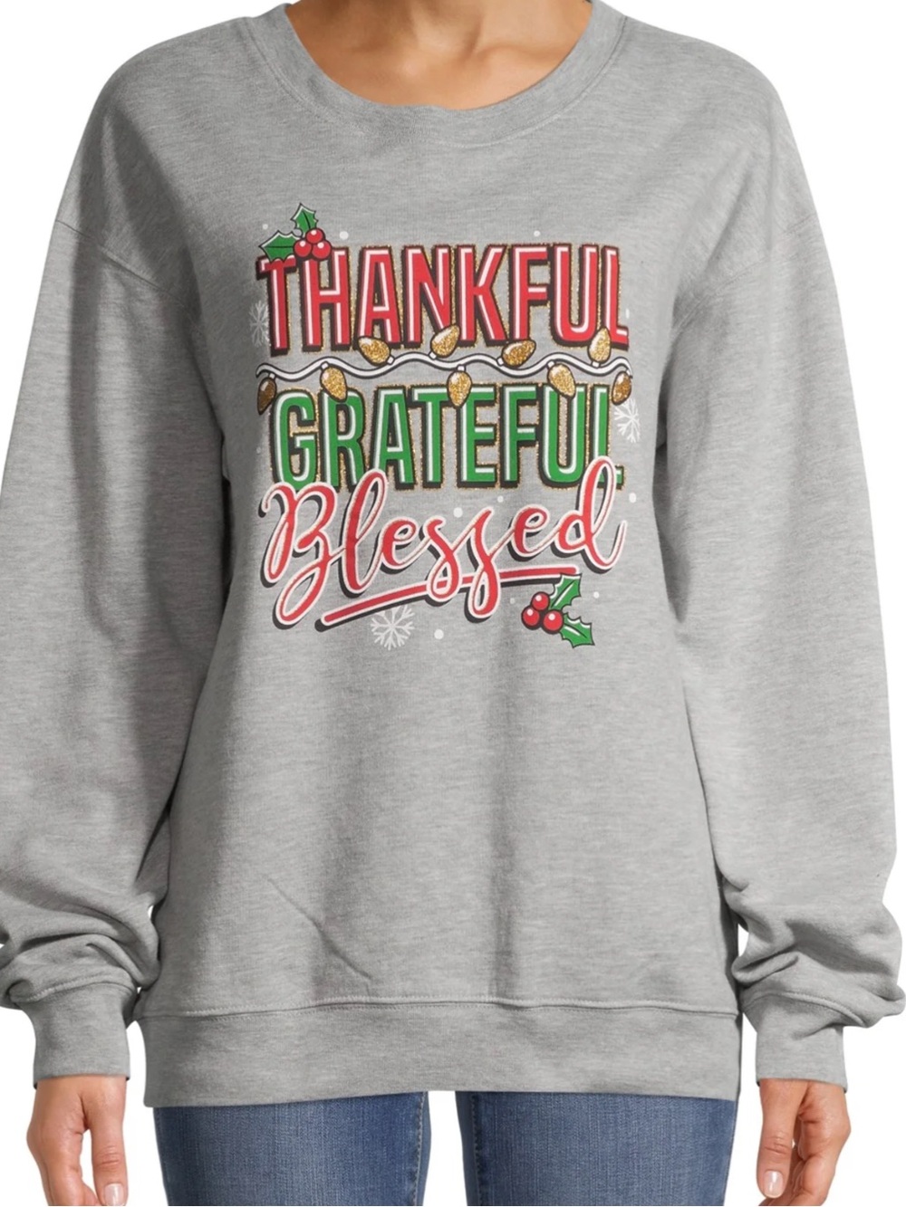 Holiday 'Thankful Grateful Blessed' Sweatshirt